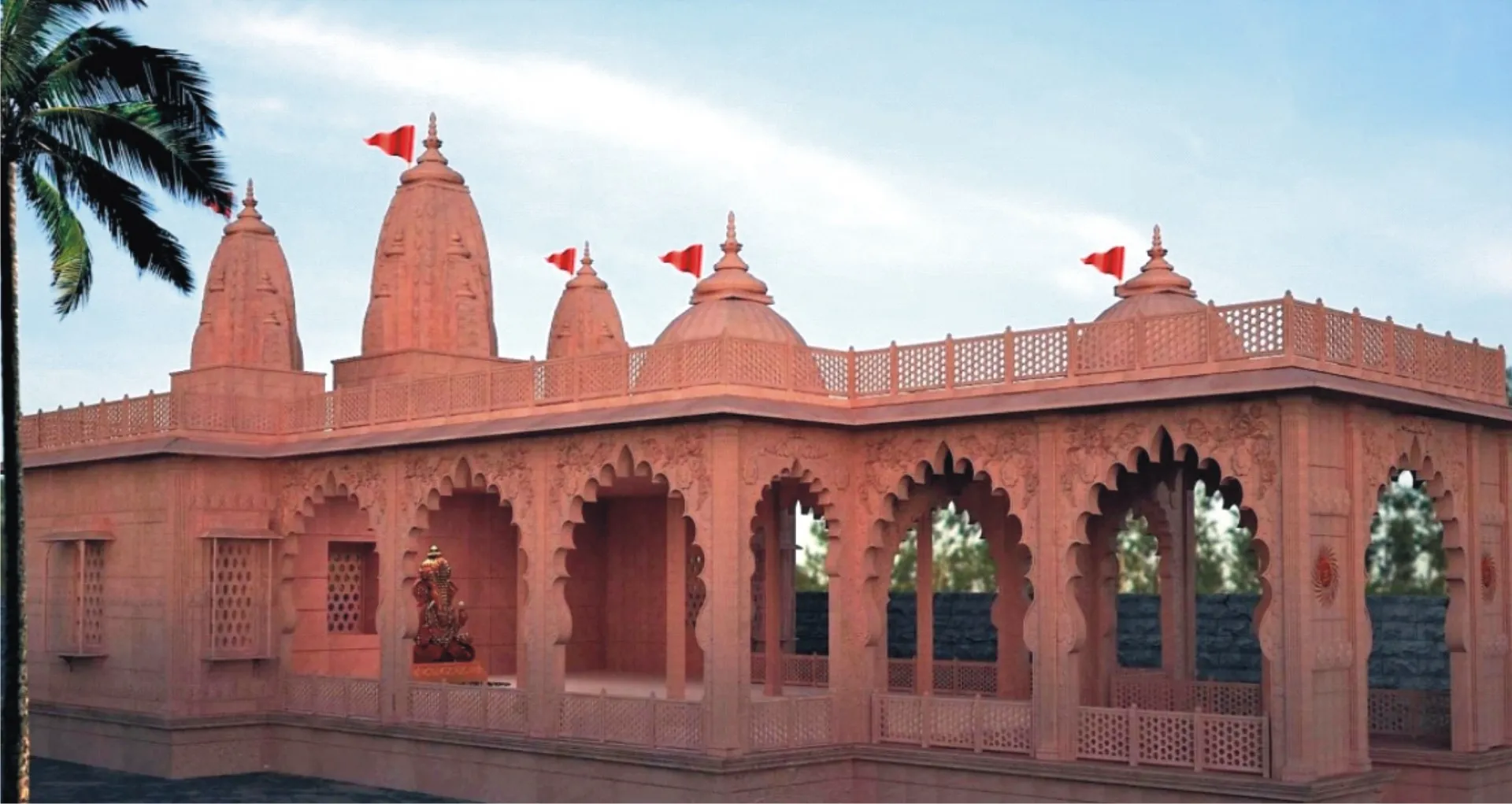 TEMPLE WITH TOWNSHIP QUARTER